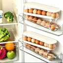 WACOI Auto Rolling Fridge Egg Organizer, Space Saving Eggs Dispenser for Refrigerator Storager, Home Egg Holder, 1 pack