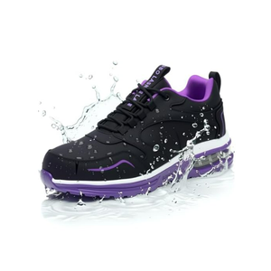 LANSNBO Waterproof Steel Toe Shoes For Women Non Slip Puncture Proof Safety Work Sneakers Comfortable Lightweight Fashion Footwear For Industrial Construction And Food Service, Size 11