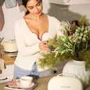 Momcozy Breast Pump Hands Free Mobile Style | M6, Wearable Breastfeeding Electric Breast Pump Ideal Rhythm More Milk, DoubleFit Flange More Fit & Discreet with 3 Modes 9 Levels, 24mm - 2 Pack Cozy Red