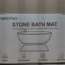 Large Stone Bath Mat 2 Pack, 31.5'' x 19.7'' Quick Drying Diatomaceous Earth Mat Large, Super Absorbent, Non Slip Diatomite Stone Bath Rugs for Bathroom, Easy to Clean (Light Grey)