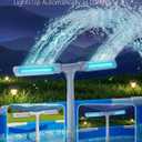 POOLHOUR 2026 Upgrade Height Solar Pool Fountain with 10-Color 4-Mode LED Lights, Auto Light-Sensing Pool Sprinkler Fountain for Above/Inground Pools, 360° Adjustable Spray for 8-16°F Cooling (Gray)