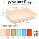Defresit 12 Pcs Letter Size Flat Storage Paper Trays for Classroom