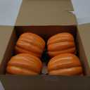 vensovo 6 Inch Mid Pumpkins for Decorating - 4PCS Mid Foam Decorative Artificial Pumpkins for Fall Decor, Paintable, Perfect for Halloween, Thanksgiving Table Decor (Gold)