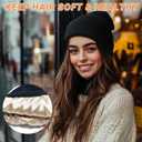 NPQQUAN Beanie for Men Women Winter Hats for Mens Beanie Cuffed Knit Beanies Skull Cap (White(with Satin Lined))