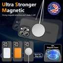 YFEMLAZ Magnetic for iPhone 15 Pro Max Case,with Screen Protectors X2,Full Camera Protection,Compatible with MagSafe,Translucent Matte,Anti-FingerprintShockproof Protective Phone Case,6.7",Black