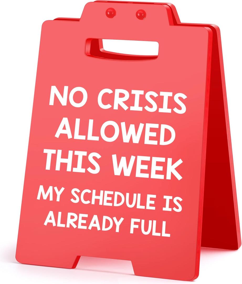 Funny Office Desk Decor Boss Sign Employee Appreciation Gifts Administrative Professional Day Gifts Bulk, Assistant Principal Appreciation Gifts for Manager Supervisor Teacher Cubicle Decor Red Sign