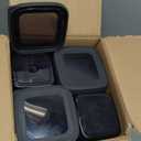 T&D HOME GOODS Storage Jars with Lid, Airtight, Set of 12 Storage Containers, BPAFree, Storage Container for Cereal, Flour, Kitchen, Practical Organiser Kitchen, (12, 3 Square diff size)