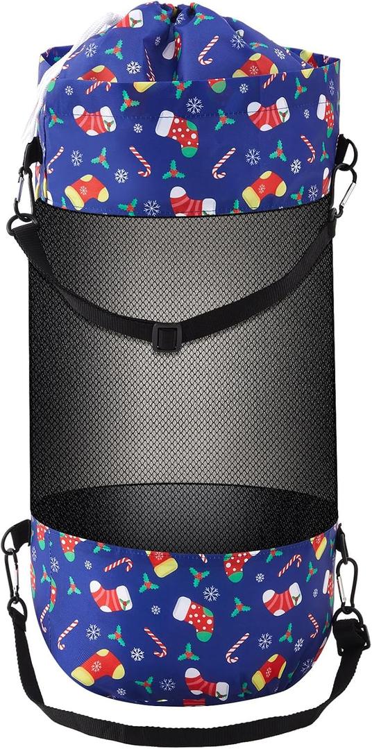 2 x Gersoniel Portable Boat Trash Bags Boat Accessories Container Outdoor Medium Hoop Mesh Trash Bags Reusable Garbage Container Cabin Storage for Men Women Adults Kayak Camper Fishing