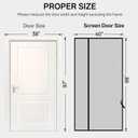Sunolga Magnetic Screen Door Fits Door Size 38 x 97 Inch, Actual Screen Size 40 x 98 Inch, Reversible Left Right Side Opening, Sturdy Polyester Mesh Curtain Hands Free for Patio, Sliding Door, Black
