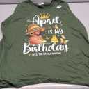 April is My Birthday African American Woman Birthday Queen T-Shirt, XL
