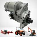 Starter Motor for Kubota Tractor Diesel Engine - 12V 9T 2.0KW Replacement Compatible with D1703 D1803 V2203 V2403 L3430 L4740 L5030 KX121-3 Models, OEM 17123-63016 17123-63013 18004N 15425-63010