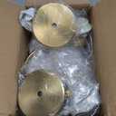 Gold Wall Sconces Sets of 2, Indoor Wall Light Fixtures with Fabric Lampshade, Pleated Fabric Wall Lamp Dresser Hardwired Lamp Wall Lighting Fixture for Bedroom Living Room Porch Dining Room