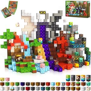 Magneverse 300 PCS 0.8in Magnetic Blocks - Magnet Toys for Kids, Magnetic Building Blocks Cubes, Stacking Magnets, School STEM Toys Birthday Gifts for Boys and Girls Age 3+ Years Old (Theme: Portal)