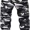 BOJIN Men's Cargo Pants Casual Military Army Camo Relaxed Fit Cotton Combat Camouflage Cargo Work Pants with 8 Pockets, M