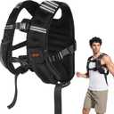 Weighted Vest, Odorless, 6 Straps Size Adjustable for Woman Men, running, walking, Jogging, Workout Strength Training (Weight Not Adjustable) (Black)