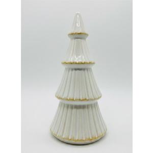 Queekay 4 Pcs Wooden Christmas Tree Tabletop Tree Figurine Unfinished Table Top Christmas Decor for DIY Crafts Peg People Holiday Nature Table Home Decor(White)