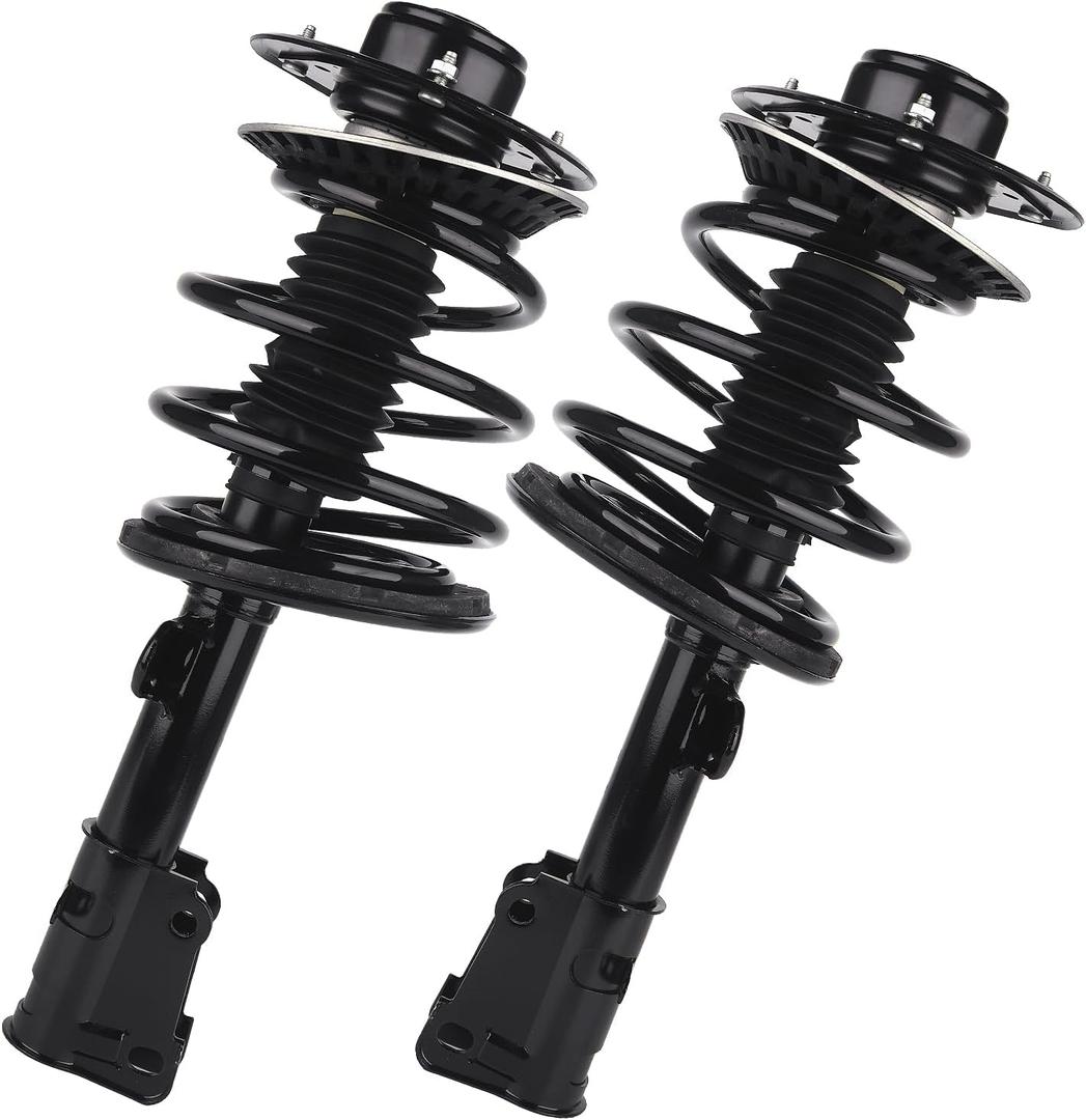 KUSATEC 171572R 171572L Front Pair Complete Struts Shock Absorber fit for Dodge Caravan/Grand Caravan; Chrysler Town & Country 01-07/ Voyager 01-03, Left/Right Struts with Coil Spring Assemblies