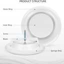 6 Inch AC Air Vent Cover Steel Round Exhaust Adjustable Valve Diffuser for Home Wall Ceiling