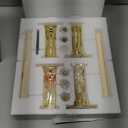 Set of 4 Battery Operated Window Candles with Remote Control - (Shiny Brass)