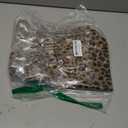 KAMEILONG Women's Large PVC Tote Bag Letters Print Handbags Paper Shoulder Bag Clear Shopping Hobo Bag (Brown Leopard)