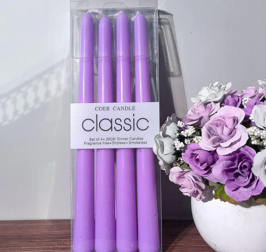 Colored Candles, Candles, Birthday Party, Holiday Party Candles, Lighting, Colorful Candles