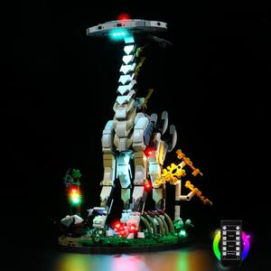 VONADO LED Light Kit Compatible with Lego Horizon Forbidden West: Tallneck 76989 Building Set (Lights Only, No Model), DIY Lighting Compatible with Lego Tall Neck (Remote Control Version)