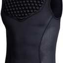 COOLOMG Youth Baseball Chest Protector Padded Shirt Heart Guard Sternum Protection for Football Lacrosse and Goalies Black S