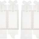Ipetboom 50pcs Pvc Candy Boxes Bowknot Food-grade Party Packaging Supplies for Weddings Birthdays and Events