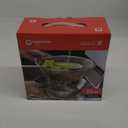 Stainless Steel Mixing Bowl and 3-Legged Colander Set, Multipurpose Kitchen Basket with Fine Mesh Colander, Salad Mixing Bowl with Strainer, Rinsing Vegetables & Fruits (24cm / 9.45")