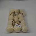 18 Pcs Velvet Christmas Balls Bulk 3.15, 2.76, 2.36 Inch, Flocked Xmas Tree Ball Ornaments Plastic Velvet Christmas Ornaments Xmas Tree Hanging Decoration(Cream White)