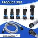 10FT Shop Vac Hose Power Tool Kit, 2-1/4" Dust Collector Hose Connection, 6 Expanded Multi-Brand Vacuum Hose Adapters, for Home & Shop Vacuum System, for Shop Vacuums, Table Saw, Sander, and More