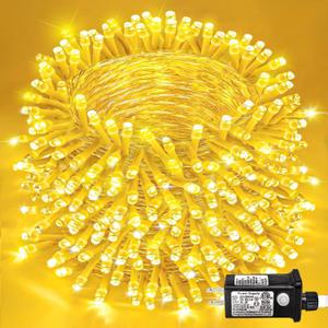 800 LED Christmas Lights Outdoor, Warm White Christmas Lights Indoor 8 Modes 262FT Clear Wire, Plug in Twinkle Fairy String Light for Outside Bedroom Wedding Xmas Tree Party Decorations