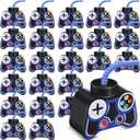 Mifoci 24 Pcs Plastic Video Game Party Cups with Straw and Lid 10oz Gamer Birthday Themed Drink Cups 7th Video Game Party Favors for Kids Toddlers Gamer Birthday Supplies (Blue)