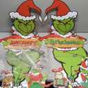 Set of 2 40 in Large Grinchs Christmas Outdoor Decorations with Metal Stakes Merry Christmas Yard Signs Decorations Outdoor for Christmas Xmas Party Supplies, Lawn, Garden Yard Decor