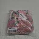 IDOPIP Women's One Piece Swimsuit with Beach Cover up Wrap Skirt Sarong Retro Floral Print Bikini Set Two Piece Bathing Suit (Pink - Ruffle Shoulders) L