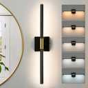 Black Gold Vanity Light Fixtures for Bathroom Over Mirror 24 inch LED Bath Sconces IP44 5CCT Adjustable Morden Picture Lights for Paintings (Built-in Dimmer)