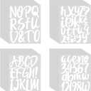 Outus 576 Pieces 8 Sheets Letters Stickers Self Adhesive Vinyl Letter for Graduation Cap Alphabet Number Stickers Mailbox Numbers Sticker, Decals for Classroom Decor Sign Door(White,4 Inch)