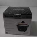 Elite Gourmet ERC006SS 6-Cup Electric Rice Cooker with 304 Surgical Grade Stainless Steel Inner Pot, Makes Soups, Stews, Porridges, Grains and Cereals, 6 cup (3 cups uncooked), Black