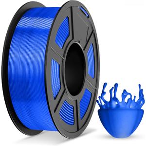 TECBEARS PLA Plus Filament 1.75mm, Neatly Wound 3D Printer Filament PLA+, Dimensional Accuracy +/- 0.02 mm, Fit Most FDM 3D Printers, 1kg Spool (2.2lbs), Transparent Blue