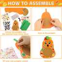 200pcs Fall Pumpkin Coaster Craft Kit 12 Set Thanksgiving Foam Craft Kit for Kids DIY Make you own Pumpkin Table Cup Mats Autumn Party Decor Supplies Favors for Gift Home Kitchen Dining Activities