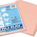 Pacon 103010 Tru-Ray Construction Paper, 76 lbs, 9 x 12, Salmon, 50 Sheets/Pack