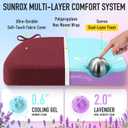 SUNROX Cooling Gel Memory Foam Chair Cushions, 2.6" Thick U-Shaped Dual-Layer Comfort Dining Chair Pads, Non Slip Seat Cushion with Ties for Indoor Kitchen Office 17"x16" Set of 8, Burgundy, 16x17 Inch