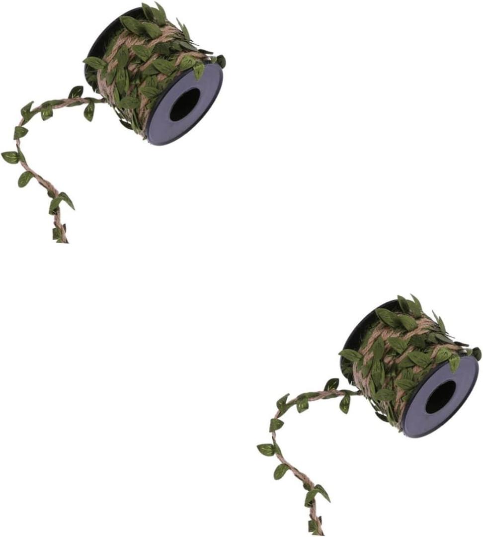 DOITOOL 2pcs String Twine Artificial Vines Jute Twine for Decor Rustic Wedding Bouquet Decorations