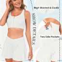 Women's Swim Shorts Bathing Suit Shorts High Waisted Bikini Bottoms Swimsuit Board Short Tankini Swimwear Bottoms (White)