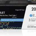 HP 202X Cyan, Magenta, Yellow High-Yield Toner Cartridge Printers (3-Pack) | Works with Color LaserJet Pro M254, Color LaserJet Pro MFP M281 Series | CF500XM