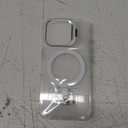 Nvollnoe for iPhone 16 Pro Case Compatible with MagSafe Military Grade Shockproof Heavy Duty Protective Adjustable Kickstand Matte Semi Clear Phone Cover for iPhone 16 Pro(Clear)