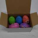 6 Inch Jumbo Filable Easter Eggs (6 Pack) Six Colorful Bright Plastic Easter Eggs, Stands Upright, Perfect for Easter Egg Hunt, Surprise Egg, Easter Hunt, Assorted Colors, 6" Giant Filable Eggs 6 Pack