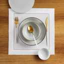 Solino Home 100% Pure Linen Napkins Light Green Woven, 20 x 20 in, Set of 4