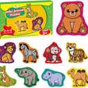 4 x 9 Packs Large Piece Jigsaw Puzzles for Toddlers 1-3,Kids Wild Animal Puzzle Ages 3-5,Baby Farm Dinosaur Puzzle,Preschool Educational Montessori Toys for 3 Year Old,Kindergarten Matching Puzzle