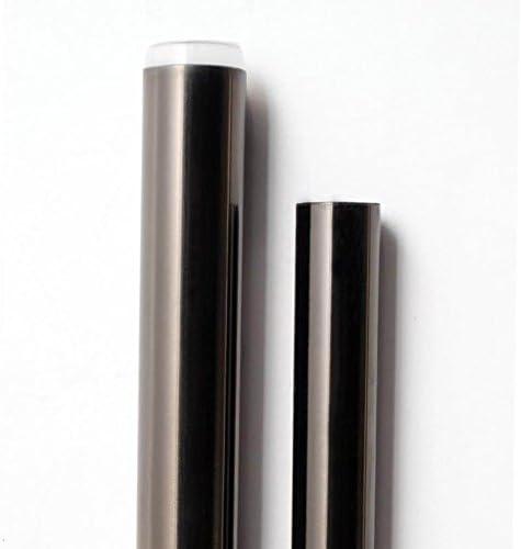 Deco Window 3/4 Inch Adjustable Black Nickel Single Curtain Pole Without Brackets - 52" to 144"